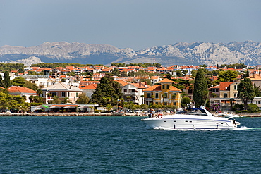 View of the coastline near Zadar on the Adriatic Coast, Croatia, Europe