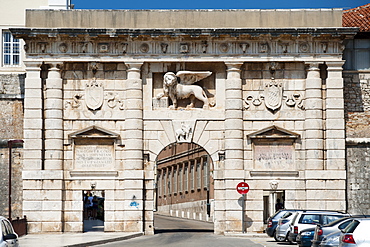 Kopnena Vrata, the Land Gate to the old town of Zadar, Adriatic coast, Croatia, Europe