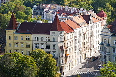 View of New Town district buildings in Prague, Czech Republic, Europe