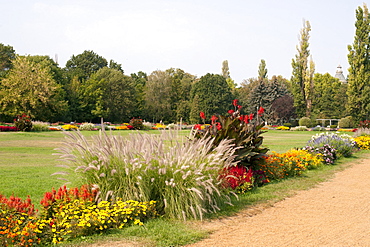 Public gardens on Margaret Island on the Danube River in Budapest, Hungary, Europe