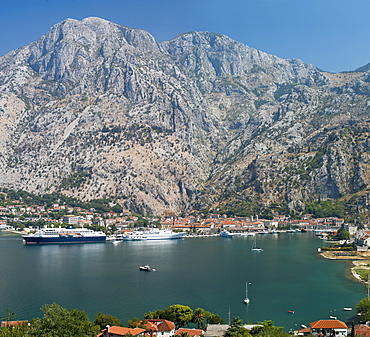 Kotor town and Kotor Bay, UNESCO World Heritage Site, Montenegro, Europe