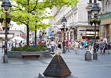 Pedestrians walking along Kneza Mihaila street in Belgrade, the capital of Serbia, Europe