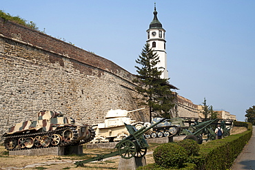 Tanks on display at the Military Museum in Kalemegdan castle in Belgrade, Serbia, Europe