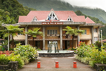 The Salazie Hotel de Ville (town hall) on the French island of Reunion in the Indian Ocean, Africa