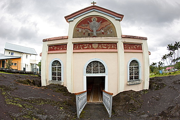 The Notre Dame des Laves church on the French island of Reunion in the Indian Ocean, Africa