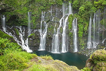 Cascades (waterfall) de Grande Coude on the French island of Reunion in the Indian Ocean, Africa