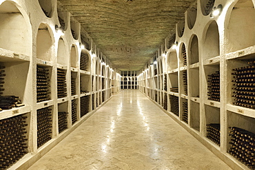 Interior of Cricova wine cellar near Chisinau, Moldova, Europe