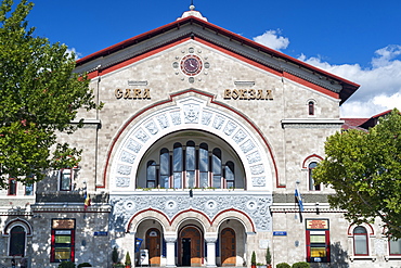 The train station in Chisinau, the capital of Moldova, Europe