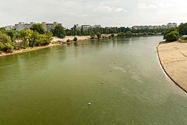 The Dniester River in Tiraspol, Transnistria, Moldova, Europe