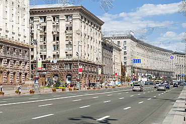 Khreshchatyk, the main street in Kiev, the capital of Ukraine, Europe