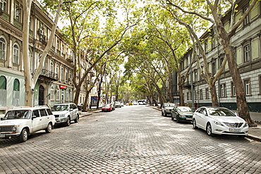 Pushkinskaya street in Odessa, Ukraine, Europe