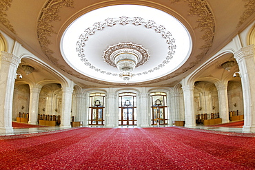 Interior of the Palace of the Parliament in Bucharest, Romania, Europe