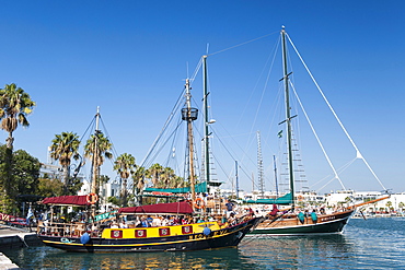 Boats in the marina on Greek island of Kos, Dodecanese, Greek Islands, Greece, Europe