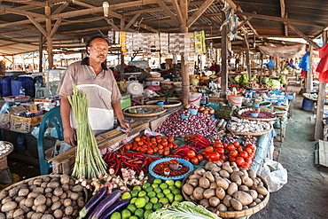 The market of Wuring fishing village near Maumere on Flores island, Indonesia.