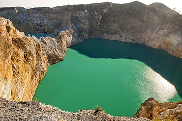 Tiwu Ata Polo (Bewitched or Enchanted Lake) one of three crater lakes on the summit of Mt Kelimutu, Flores island, Indonesia.