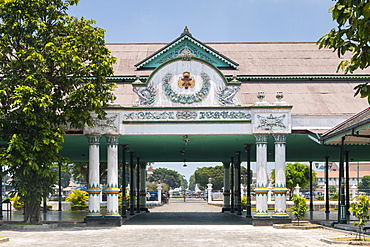 Interior of the Yogyakarta Kraton (Royal Palace) in Java, Indonesia.