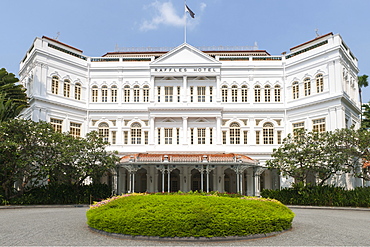 The Raffles Hotel in Singapore.