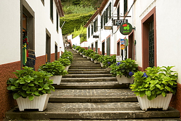 Steps in the village of Sao Vicente on the island of Madeira.