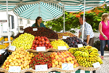 Street grocer in Funchal Madeira.