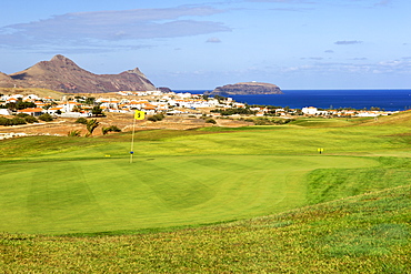 The golf course on the Portuguese Atlantic island of Porto Santo.