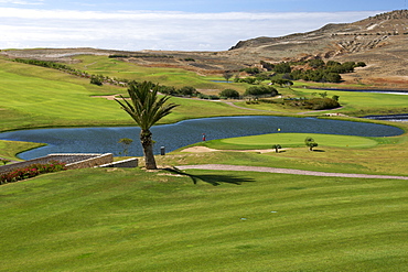 The golf course on the Portuguese Atlantic island of Porto Santo.