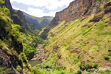 The Maletsunyane River gorge in Lesotho, Africa