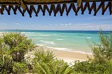 View along the coast at Barra beach near Inhambane in southern Mozambique.