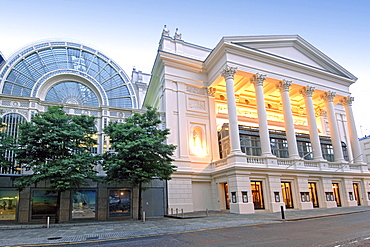 London's Royal Opera House in Covent Garden at dawn.