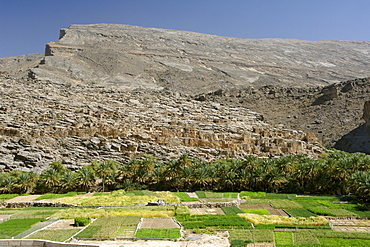 The abandoned part of Ghool village at the start of Wadi Nakhr and Wadi Ghool in Oman.