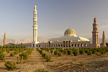 The Sultan Qaboos Grand Mosque in Muscat, the capital of Oman.