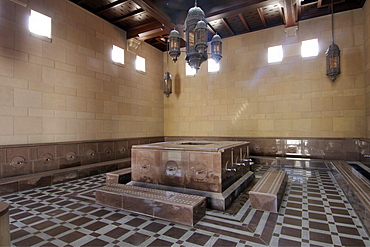 A cleansing area inside the Sultan Qaboos Grand Mosque in Muscat in Oman.