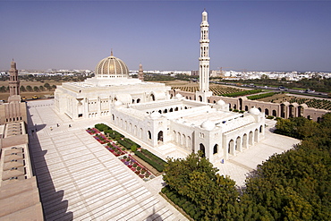 The Sultan Qaboos Grand Mosque in Muscat, the capital of Oman.