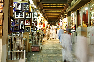 Interior of the Mutrah souk in Muscat, the capital of the sultanate of Oman.