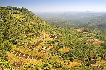 View across the Great Rift Valley from the slopes of Mount Elgon in Uganda.