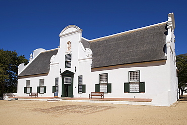 The manor house at Groot Constantia wine estate in Cape Town, South Africa.