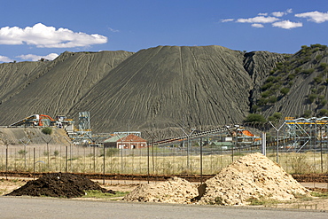 The Combined Treatment Plant (CTP) run by the De Beers company to re-process diamond mine tailings in Kimberley South Africa. It was opened on 2 August 2004.