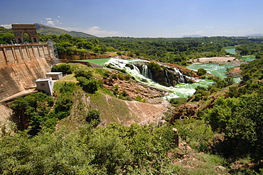 The Hartbeespoort dam wall in South Africa's Noth West Province.