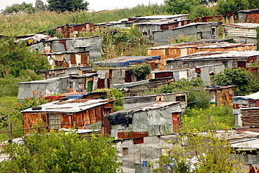 Squatter camp on the outskirts of Butterworth in the Eastern Cape Province of South Africa.