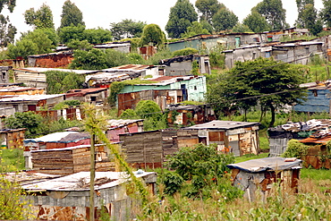 Squatter camp on the outskirts of Butterworth in the Eastern Cape Province of South Africa.