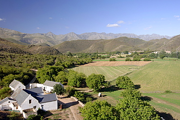 Swartberge landscape near Cango Caves outside Oudtshoorn in the Karoo region of South Africa's Western Cape Province.