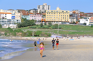 Morning exercises at Bondi beach, Sydney, New South Wales, Australia, Pacific