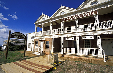 Hotel in Old Deseret Village, a recreated mid 19thC Mormon pioneer town at the 'This Is The Place'  Heritage Park that celebrates the Mormon arrival in 1847, Salt Lake City, Utah , Usa