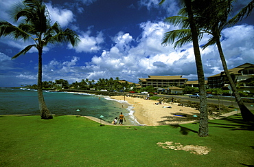 Lawai Beach, near Poipu on the south coast of Kauai, the 'Garden Island', South Coast, Kauai, Hawaii, USA