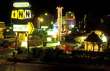 West Fourth Street in Reno, the glitzy little Las Vegas-style gambling city in the far west, Reno, Nevada, United States of America (USA), North America