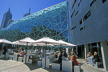 Federation Square, the new city centre arts complex, Melbourne, Victoria, Australia, Pacific