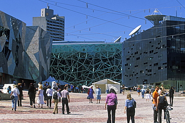 Federation Square, the new city centre arts complex, Melbourne, Victoria, Australia, Pacific