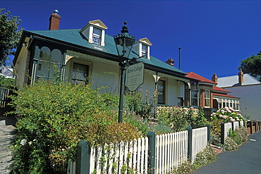 Older properties on Hampden Road in the historic district of Battery Point, Hobart, Tasmania, Australia, Pacific