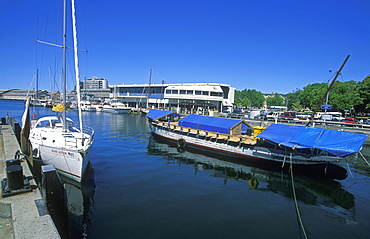 Waterman's Dock on the busy Sullivans Cove waterfront, Hobart, Tasmania, Australia, Pacific