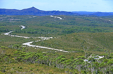 The 'Western Explorer' near Savage River, an improved route through the Arthur Pieman Conservation Area, North West, Tasmania, Australia, Pacific