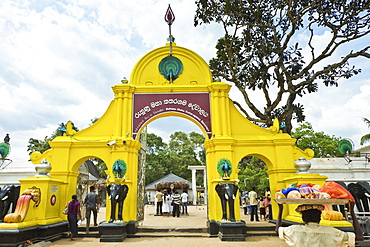 Maha Devale Buddhist and Hindu temple to elephant deity Ganesh in this sacred multi faith town, Kataragama, Uva Province, Sri Lanka, Asia